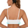 TwentyonefitnessYoga Bras Sports Bra for Women Wirefree Racerback Workout Bras Sexy Thin Straps Yoga Sport Bras with Removable Pads
