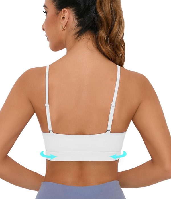 TwentyonefitnessYoga Bras Sports Bra for Women Wirefree Racerback Workout Bras Sexy Thin Straps Yoga Sport Bras with Removable Pads
