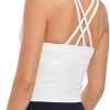 TwentyonefitnessYoga Longline Zeal Bras Medium Impact Wirefree Sports Bras Workout Tank Tops with Removable Pads, A-D Cups