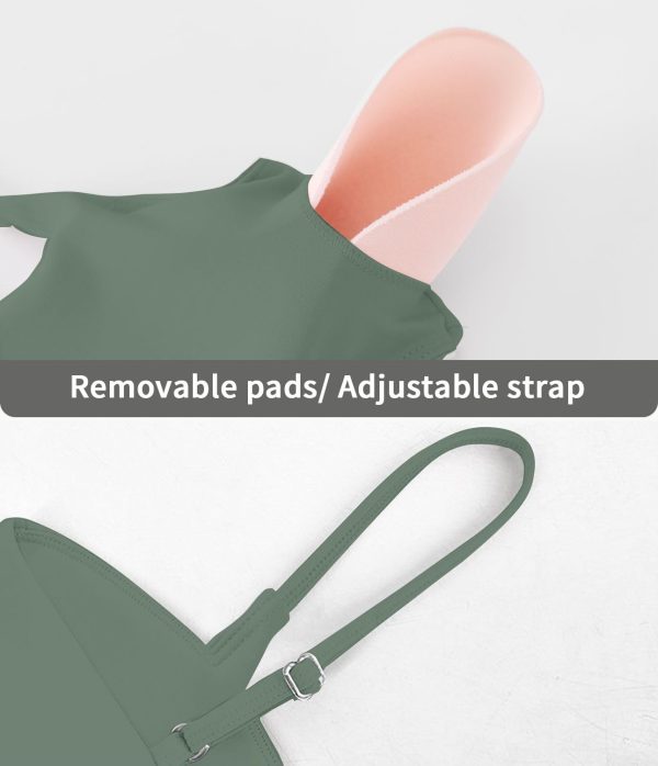 TwentyonefitnessYoga Bras Sports Bra for Women Wirefree Racerback Workout Bras Sexy Thin Straps Yoga Sport Bras with Removable Pads