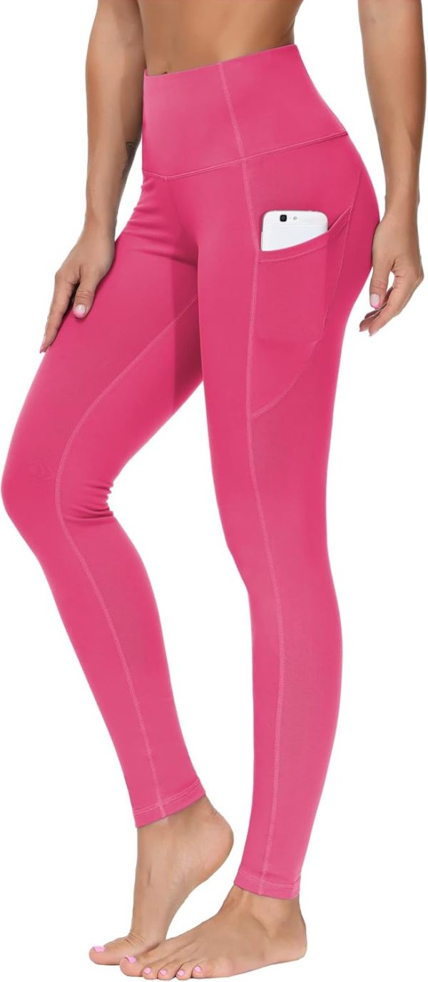 TwentyonefitnessYoga Thick High Waist Yoga Pants with Pockets, Tummy Control Workout Running Yoga Leggings for WomenLeggings