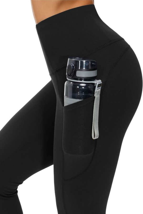 TwentyonefitnessYoga Thick High Waist Yoga Pants with Pockets, Tummy Control Workout Running Yoga Leggings for WomenLeggings