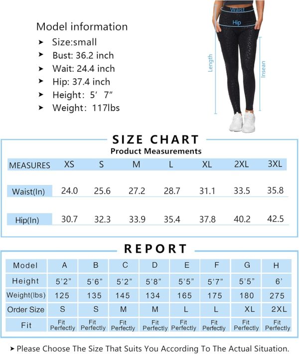TwentyonefitnessYoga Thick High Waist Yoga Pants with Pockets, Tummy Control Workout Running Yoga Leggings for WomenLeggings