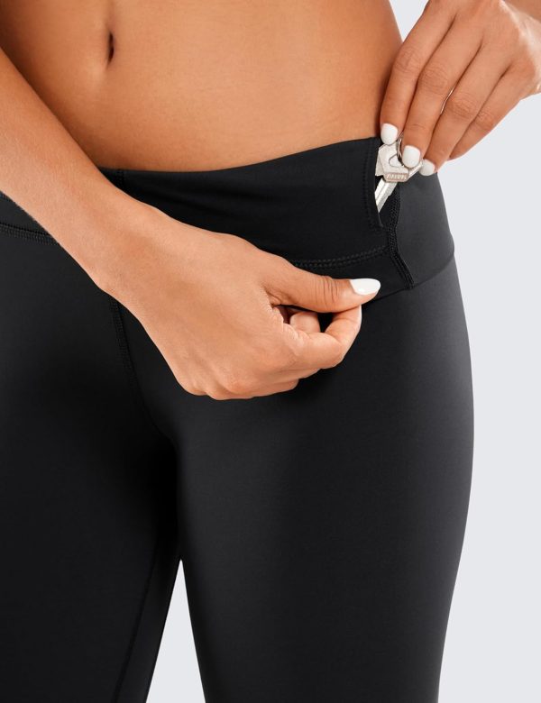 TwentyonefitnessYoga Hot Pants Womens Naked Feeling Workout 7/8 Yoga Leggings – 25 Inches High Waist Tight PantsLeggings