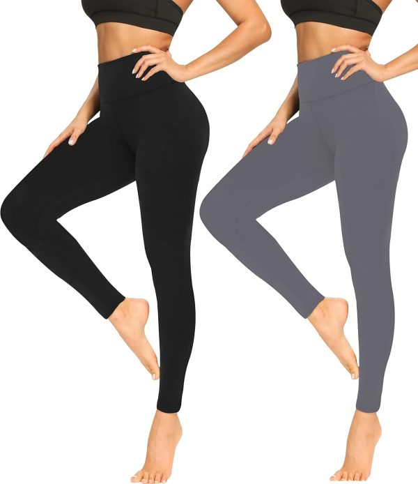 TwentyonefitnessYoga Soft Leggings for Women – High Waisted Tummy Control No See Through Workout Yoga PantsLeggings