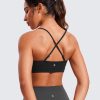 TwentyonefitnessYogaHot Bras V-Neck Sports Bras for Women – Adjustable Thin Straps Padded Yoga Bra Basic Wireless Bra Camisole