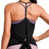 TwentyonefitnessYoga Hot Tops Lightweight Tank Top for Women V Neck Spaghetti Strap Workout Tanks Tie Back Yoga Sleeveless Shirts Halter Camisole