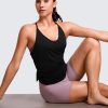 TwentyonefitnessYoga Hot Tops Lightweight Tank Top for Women V Neck Spaghetti Strap Workout Tanks Tie Back Yoga Sleeveless Shirts Halter Camisole
