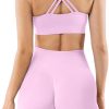 TwentyonefitnessYoga Women 2 Piece Workout Outfits Sports Bra Seamless Leggings Yoga Gym Activewear Set