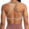 TwentyonefitnessYoga Women’s Workout Sports Bras Fitness Backless Padded Sienna Low Impact Bra Yoga Crop Tank Top