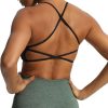 TwentyonefitnessYoga Women’s Workout Sports Bras Fitness Backless Padded Ivy Low Impact Bra Yoga Crop Tank Top