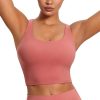 TwentyonefitnessYoga Hot Tops Womens Butterluxe Strappy Longline Sports Bra – Padded Criss Cross Yoga Bra Workout Crop Tank Tops