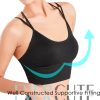 TwentyonefitnessYoga Cross Back Sport Bras Padded Strappy Criss Cross Cropped Bras for Yoga Workout Fitness Low Impact