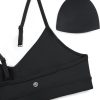 TwentyonefitnessYogaHot Bras V-Neck Sports Bras for Women – Adjustable Thin Straps Padded Yoga Bra Basic Wireless Bra Camisole
