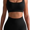 TwentyonefitnessYoga Hot Yoga Sets Workout Outfits for Women 2 Piece Seamless Ribbed High Waist Leggings with Sports Bra Exercise Set…