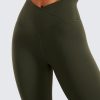 TwentyonefitnessYoga Hot Pants Womens  Cross Waist Workout Leggings 25″ / 28″ – V Crossover High Waisted Gym Yoga LeggingsLeggings