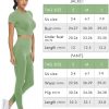 TwentyonefitnessYoga Workout Sets for Women Two Piece Outfits Seamless High Waist Leggings Yoga Crop Tops Athletic Sports Gym Sets