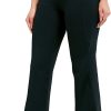 TwentyonefitnessYoga28″/30″/32″/34″ Inseam Women’s Bootcut Yoga Pants Long Bootleg High-Waisted Flare Pants with PocketsLeggings