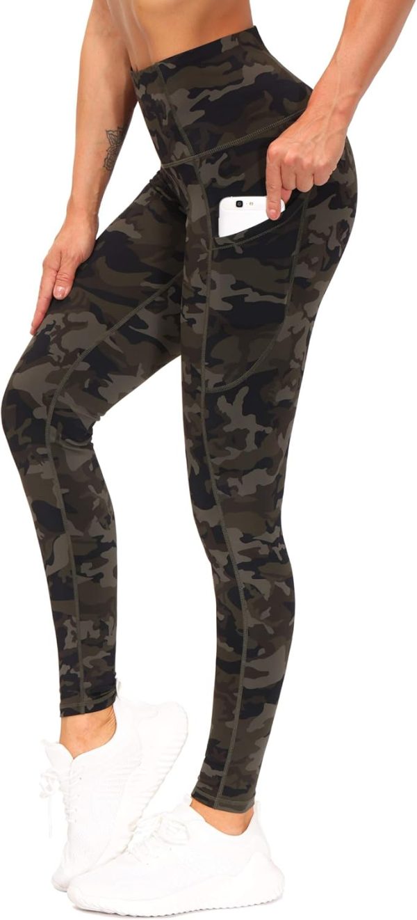 TwentyonefitnessYoga Thick High Waist Yoga Pants with Pockets, Tummy Control Workout Running Yoga Leggings for WomenLeggings