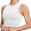 TwentyonefitnessYoga Bras Sports Bras for Women Removable Padded Yoga Tank Tops Sleeveless Fitness Workout Crop Tops