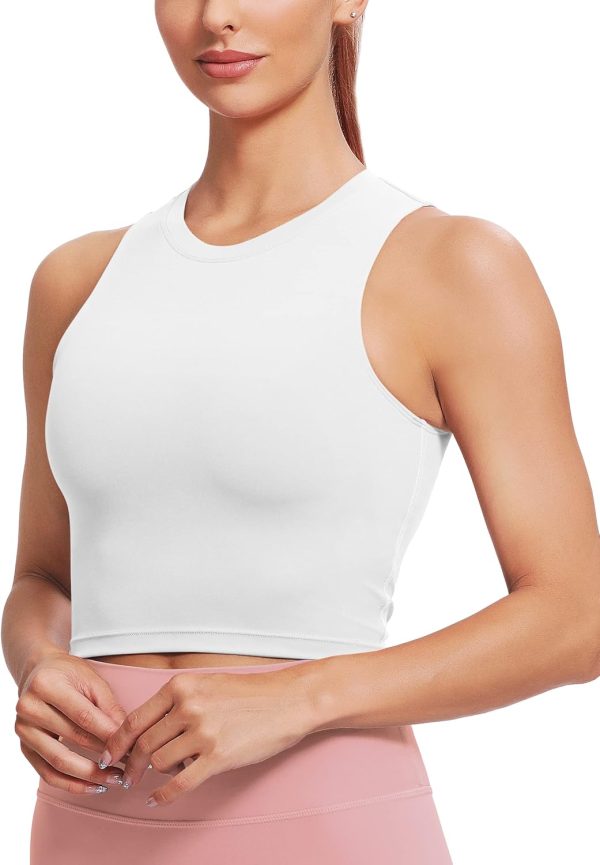 TwentyonefitnessYoga Bras Sports Bras for Women Removable Padded Yoga Tank Tops Sleeveless Fitness Workout Crop Tops