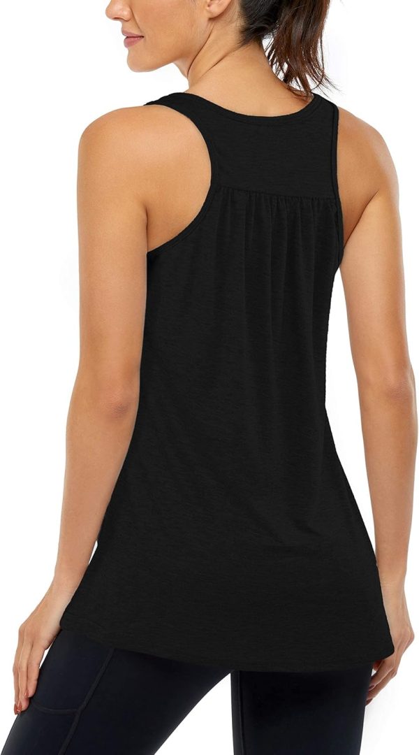 TwentyonefitnessYoga  Hot TopsWomens Tank Tops with Built in Bras Racerback Yoga Workout Sports Activewear