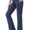 TwentyonefitnessYoga28″/30″/32″/34″ Inseam Women’s Bootcut Yoga Pants Long Bootleg High-Waisted Flare Pants with PocketsLeggings