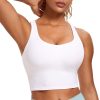 TwentyonefitnessYoga Hot Tops Womens Butterluxe Strappy Longline Sports Bra – Padded Criss Cross Yoga Bra Workout Crop Tank Tops