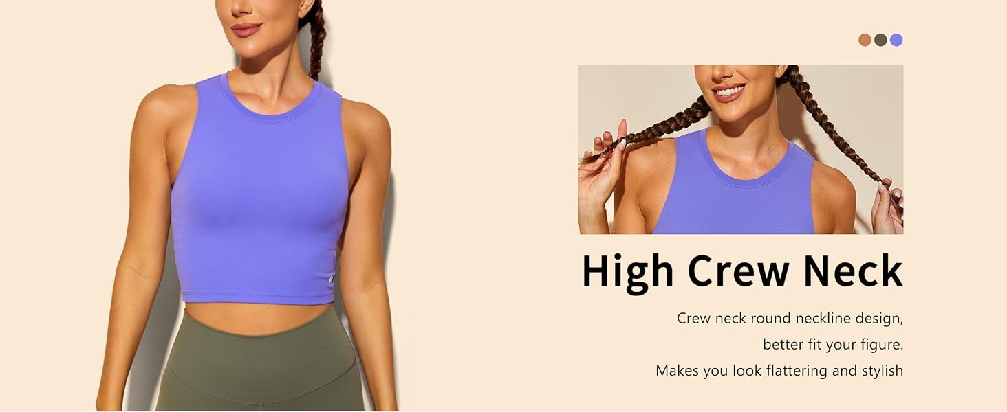 Crew neck round neckline design, better fit your figure.Makes you look flattering and stylish