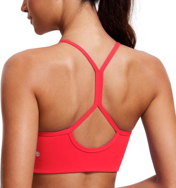 TwentyonefitnessYogaHot Bras Womens High Neck Y Back Sports Bra – Padded Halter Racerback Spaghetti Thin Strap Workout Yoga Bra