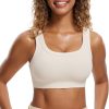 TwentyonefitnessYoga Hot Bras Ribbed Sports Bras for Women – U Back Wireless Medium Impact Sports Bra Padded Yoga Workout Bra