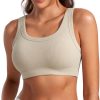 TwentyonefitnessYoga Hot Bras Ribbed Sports Bras for Women – U Back Wireless Medium Impact Sports Bra Padded Yoga Workout Bra