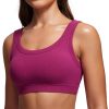 TwentyonefitnessYoga Hot Bras Ribbed Sports Bras for Women – U Back Wireless Medium Impact Sports Bra Padded Yoga Workout Bra