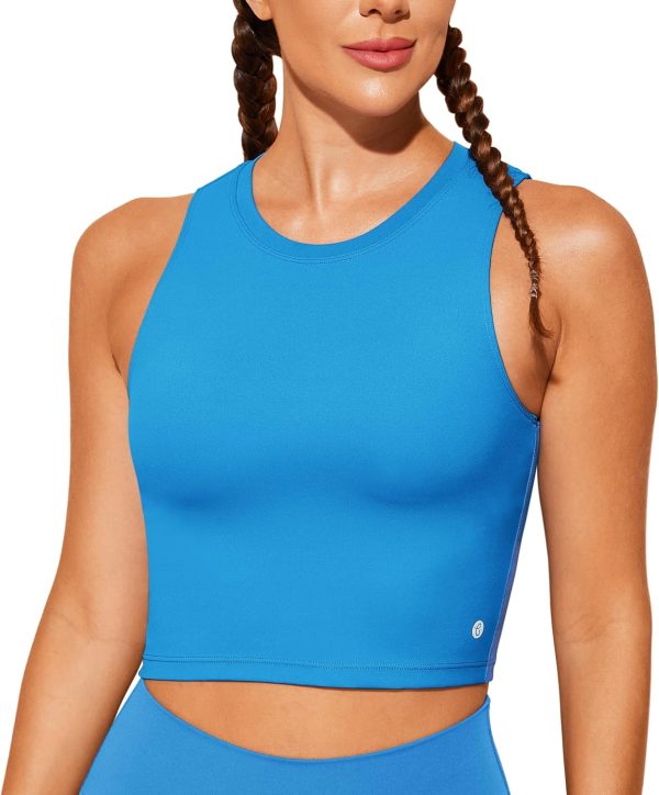 TwentyonefitnessYoga Bras Sports Bras for Women Removable Padded Yoga Tank Tops Sleeveless Fitness Workout Crop Tops