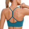 TwentyonefitnessYogaHot Bras Womens High Neck Y Back Sports Bra – Padded Halter Racerback Spaghetti Thin Strap Workout Yoga Bra