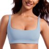 TwentyonefitnessYogaHot Bras Spaghetti Strap Sports Bras for Women – Square Neck Yoga Wireless Bra Padded Cami Crop Top