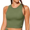 TwentyonefitnessYoga Bras Sports Bras for Women Removable Padded Yoga Tank Tops Sleeveless Fitness Workout Crop Tops