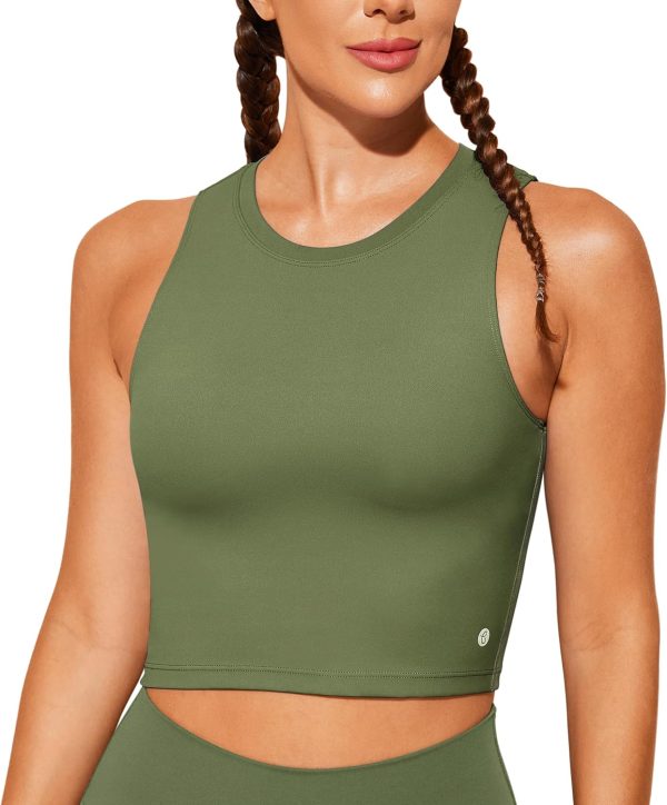 TwentyonefitnessYoga Bras Sports Bras for Women Removable Padded Yoga Tank Tops Sleeveless Fitness Workout Crop Tops