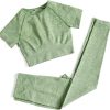 TwentyonefitnessYoga Workout Sets for Women Two Piece Outfits Seamless High Waist Leggings Yoga Crop Tops Athletic Sports Gym Sets