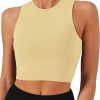 TwentyonefitnessYoga Bras Sports Bras for Women Removable Padded Yoga Tank Tops Sleeveless Fitness Workout Crop Tops