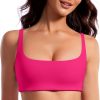 TwentyonefitnessYogaHot Bras Spaghetti Strap Sports Bras for Women – Square Neck Yoga Wireless Bra Padded Cami Crop Top
