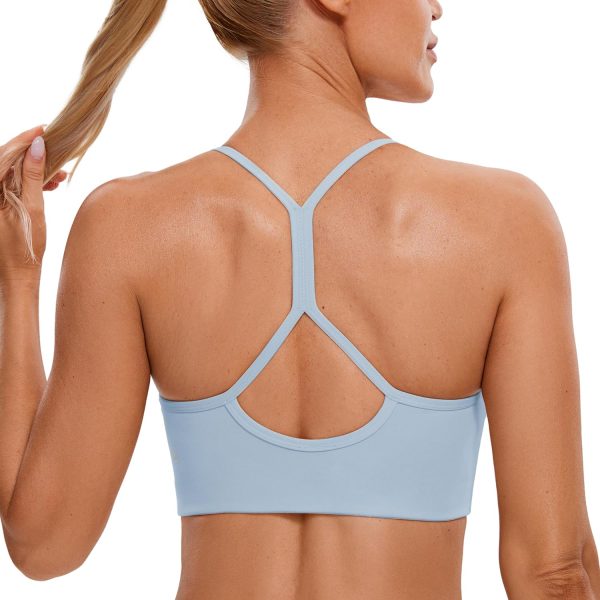 TwentyonefitnessYogaHot Bras Womens High Neck Y Back Sports Bra – Padded Halter Racerback Spaghetti Thin Strap Workout Yoga Bra