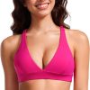 TwentyonefitnessYoga Hot Bras Deep V-Neck Sports Bras for Women – Spaghetti Strap Criss Cross Padded Bra Sexy Wireless Yoga Bra