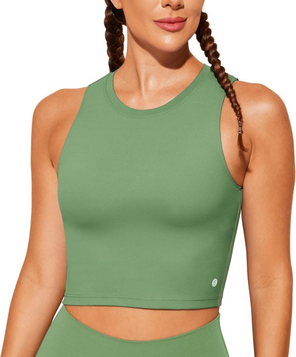 TwentyonefitnessYoga Bras Sports Bras for Women Removable Padded Yoga Tank Tops Sleeveless Fitness Workout Crop Tops