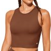 TwentyonefitnessYoga Bras Sports Bras for Women Removable Padded Yoga Tank Tops Sleeveless Fitness Workout Crop Tops