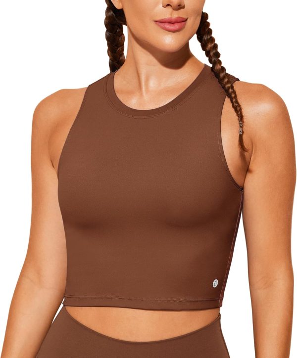 TwentyonefitnessYoga Bras Sports Bras for Women Removable Padded Yoga Tank Tops Sleeveless Fitness Workout Crop Tops