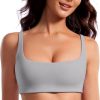 TwentyonefitnessYogaHot Bras Spaghetti Strap Sports Bras for Women – Square Neck Yoga Wireless Bra Padded Cami Crop Top