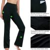 TwentyonefitnessYoga28″/30″/32″/34″ Inseam Women’s Bootcut Yoga Pants Long Bootleg High-Waisted Flare Pants with PocketsLeggings
