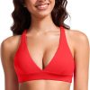 TwentyonefitnessYoga Hot Bras Deep V-Neck Sports Bras for Women – Spaghetti Strap Criss Cross Padded Bra Sexy Wireless Yoga Bra