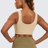 TwentyonefitnessYoga Hot Bras Ribbed Sports Bras for Women – U Back Wireless Medium Impact Sports Bra Padded Yoga Workout Bra